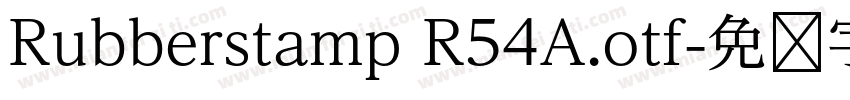 Rubberstamp R54A.otf字体转换
